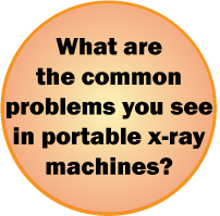 Common probelms see in portable x-ray machines